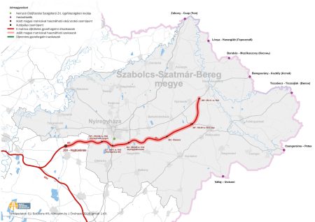 Szabolcs-Szatmár-Bereg megye térképe