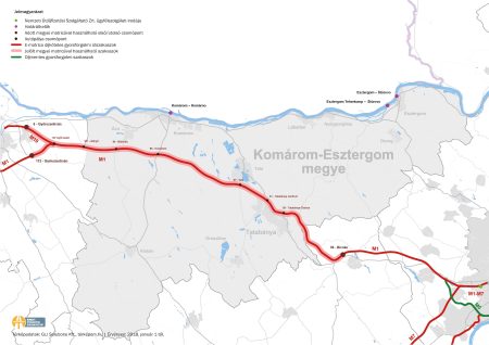 Komárom-Esztergom megye térképe